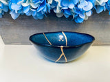 Kintsugi Blue Stoneware Bowl