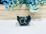 Kintsugi Repaired Black Porcelain Small Dish