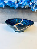 Kintsugi Dish, Kintsugi Gifts, Gifts for Her, Wedding Gifts, Home Gifts, Kintsugi Repaired Small Blue Lined Reactive Glaze Ring Dish