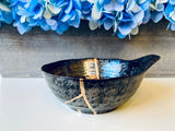 Kintsugi Dish, Kintsugi Bowl, Home Gifts, Gifts for Her, Home Decor, Anniversary Gift, Wedding Gifts, Kintsugi Repaired Black Stoneware Bowl