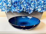 Kintsugi Bowl, Home Decor, Personalized Gifts, Gifts for Her, Wedding Gifts, Kintsugi Repaired Large Cat Eye Blue Glaze Bowl