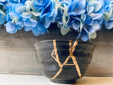 Kintsugi Bowl, Home Decor, Personalized Gifts, Gifts for Her, Wedding Gifts, Home Gifts, Kintsugi Repaired Black or White Stoneware Sake Cup