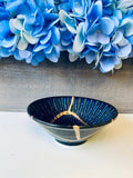 Kintsugi Dish, Kintsugi Gifts, Gifts for Her, Wedding Gifts, Home Gifts, Kintsugi Repaired Small Blue Lined Reactive Glaze Ring Dish