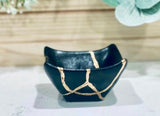 Kintsugi Repaired Black Porcelain Small Dish