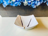 Kintsugi Repaired Curved White Porcelain Bowl