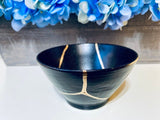 Kintsugi Dish, Kintsugi Bowls, Personalized Gifts, Gifts for Her, Home Decor, Minimalist Style, Kintsugi Repaired Black Stoneware Bowl
