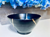Kintsugi Dish, Kintsugi Bowls, Personalized Gifts, Gifts for Her, Home Decor, Minimalist Style, Kintsugi Repaired Black Stoneware Bowl