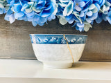 Kintsugi Repaired Blue and White Bowl Gold Inlaid