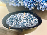 Kintsugi Repaired Stoneware Scale Pattern Platter