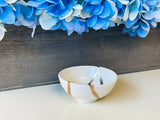 Kintsugi Repaired Small Porcelain Trinket Dish Gold Inlaid