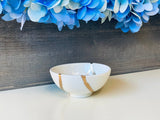 Kintsugi Repaired Small Porcelain Trinket Dish Gold Inlaid