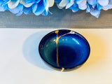 Kintsugi Repaired Small Cat Eye Blue Ring Bowl