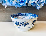 Kintsugi Repaired Blue and White Japanese Ring Bowl