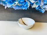 Kintsugi Repaired Small Porcelain Trinket Dish Gold Inlaid