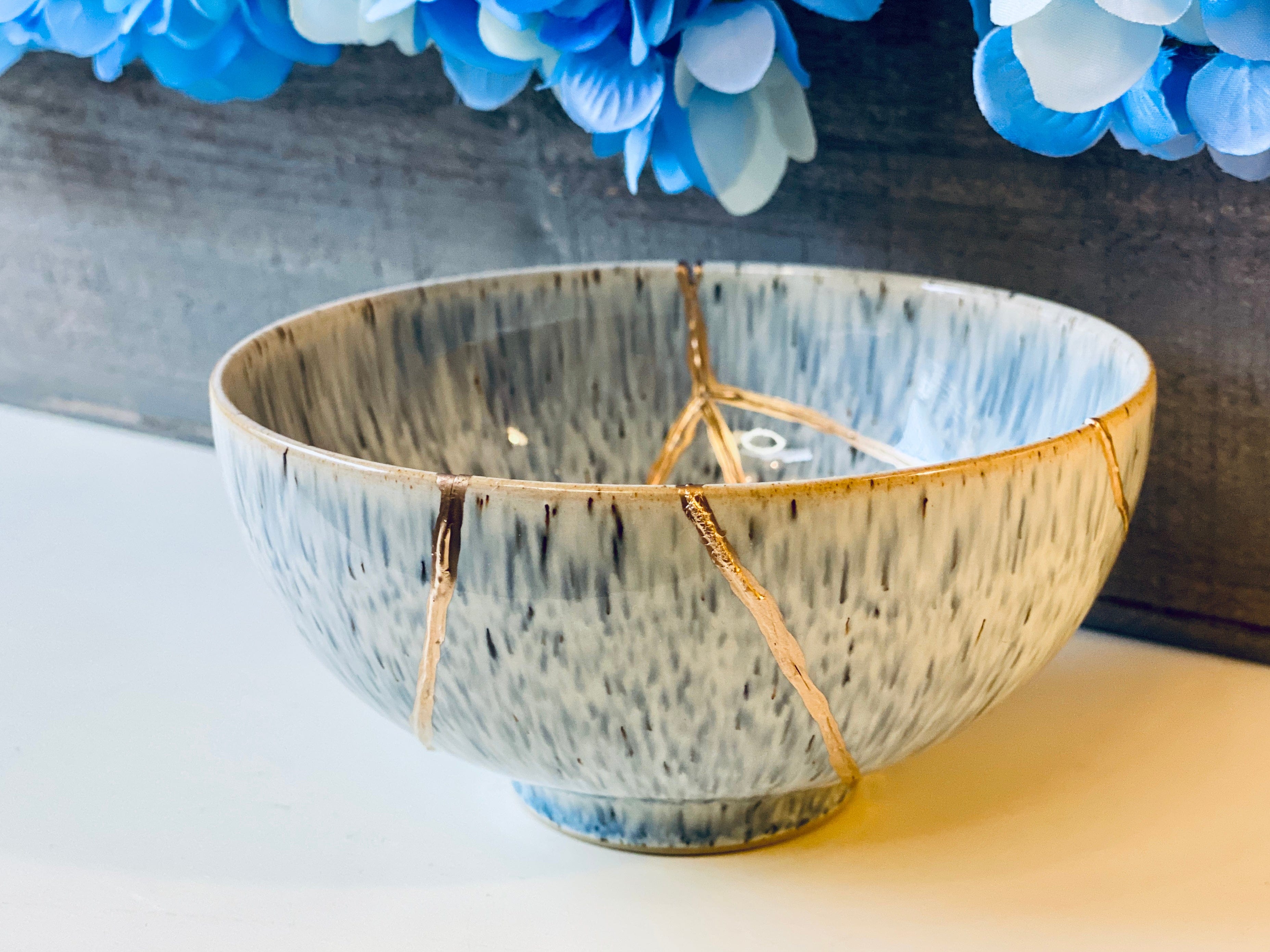 Kintsugi Bowl Glacial Grey Halo Rice Bowl