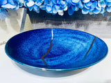 Kintsugi Gold Repair Ocean Deep Blue Bowl Large