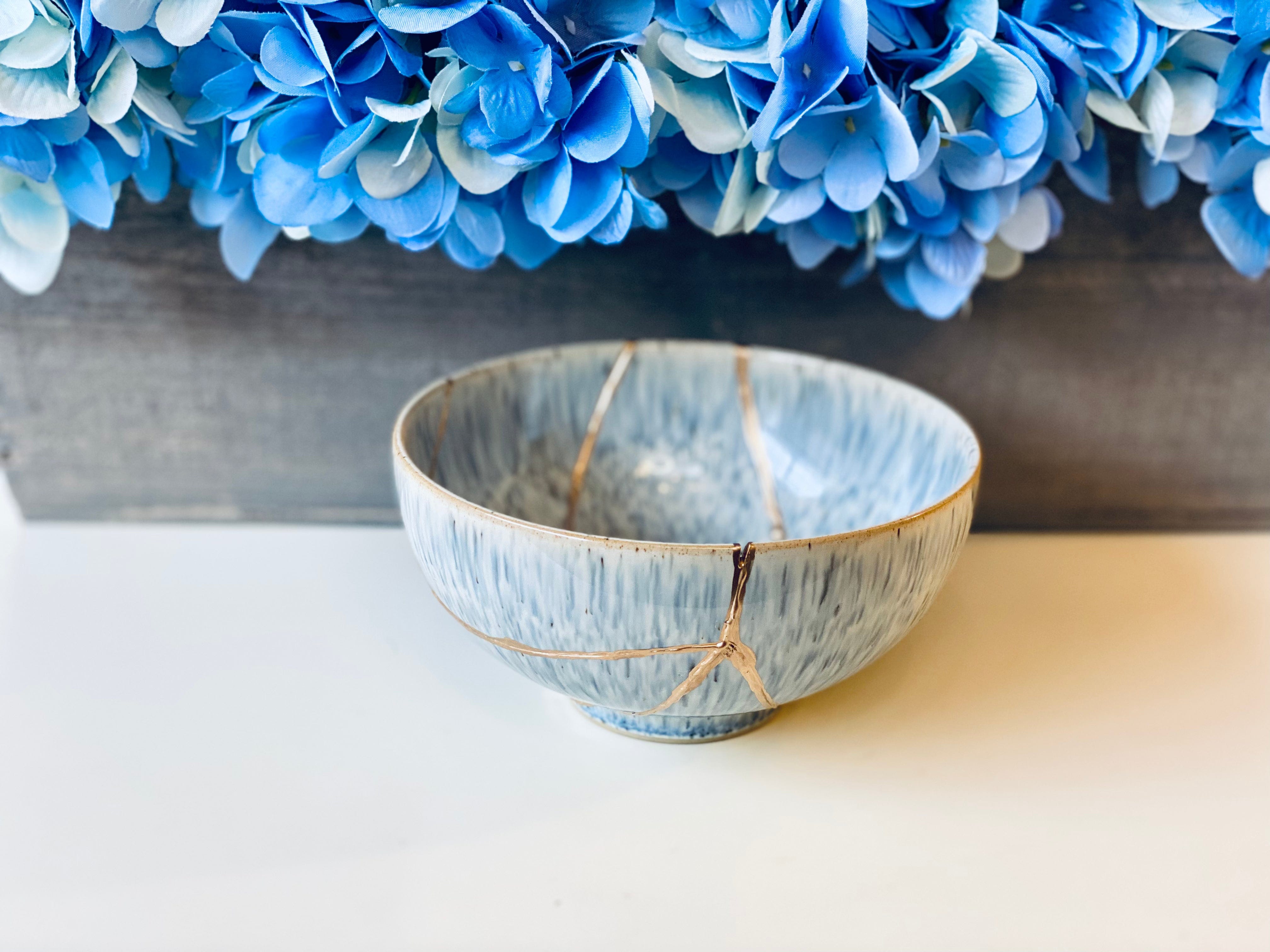 Kintsugi Bowl Glacial Grey Halo Rice Bowl