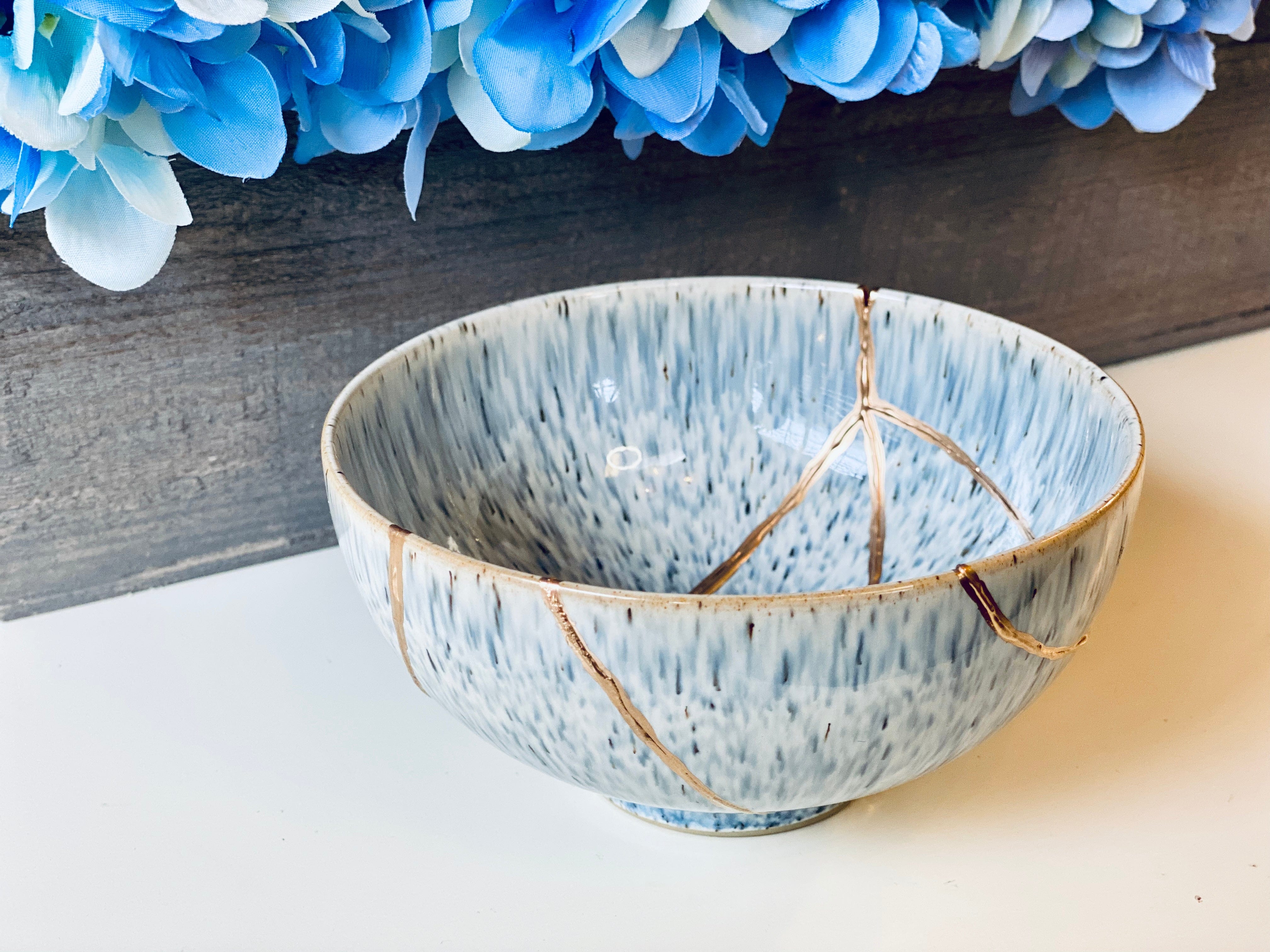 Kintsugi Bowl Glacial Grey Halo Rice Bowl