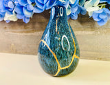 Kintsugi Gifts, Blue Bud Vase, Kintsugi Pottery, Japanese Decor, Minimalist, Home Decor, Graduation, Kintsugi Reactive Blue Bud Vase