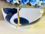 Kintsugi White Blue Nami Bowl