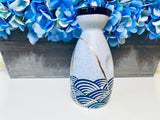 Kintsugi Repaired Scale Pattern Stoneware Sake Bottle