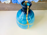 Kintsugi Vase, Turkish Blue Bud Vase, Fine Art Ceramics, Room Decor, Minimalist Gifts, Kintsugi, Wedding Gifts, Kintsugi Turkish Blue Vase