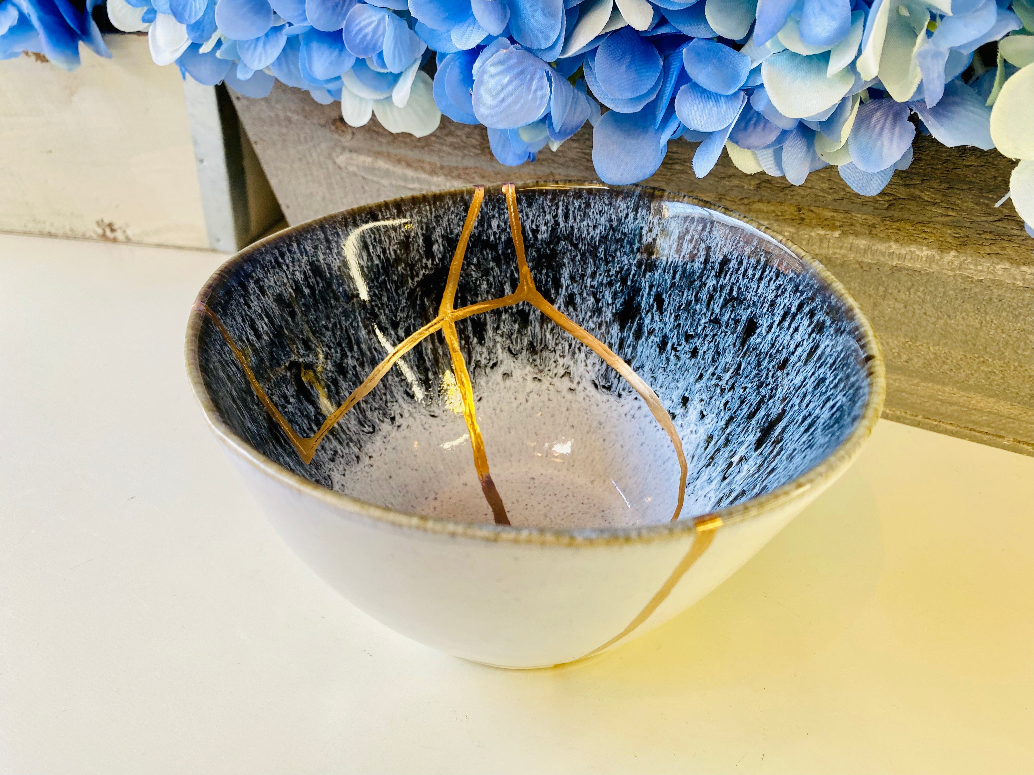 Kintsugi Reactive Swirl Bowl