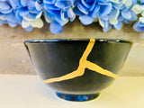 Kintsugi Blue Cobblestone Bowl