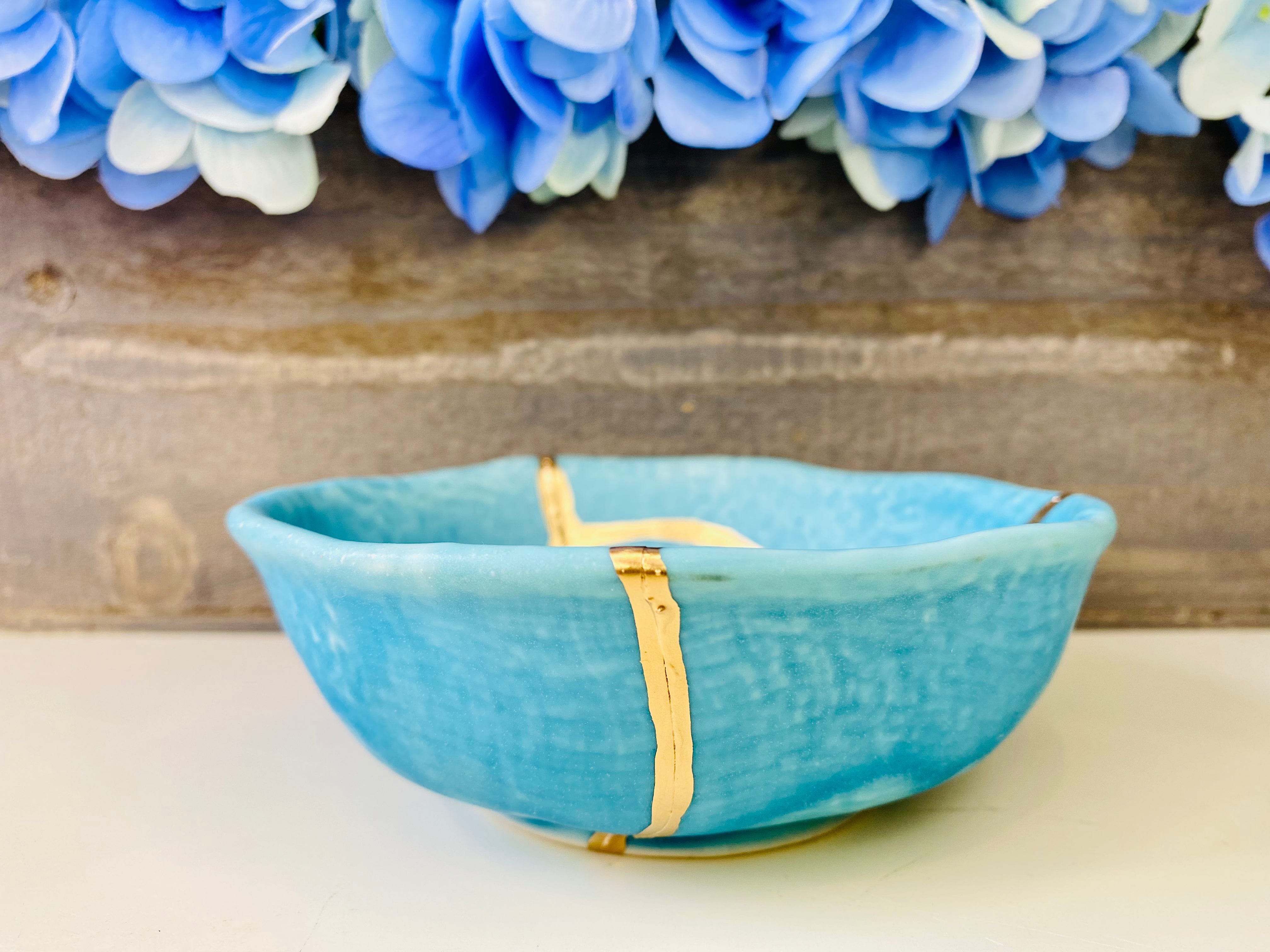 Kintsugi Bowls, Turkish Blue Bowl, Fine Art Ceramics, Minimalist Gifts, Room Decor, Personalized Gifts, Kintsugi Turkish Blue Bowl