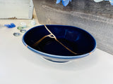 Kintsugi Bowl, Hue Navy Blue Bowl, Kintsugi Art, Fall Minimalist, Handmade Home Decor, Personalized Gifts, Navy Blue Bowl Gold Inlaid