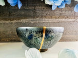 Kintsugi Bowl, Hundred Flowers Kintsugi Teacup, Handmade Home Decor, Minimalist, Japanese Gold Repair Pottery, Personalized Gifts