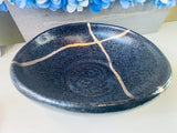 Kintsugi Black Irregular Stoneware Bowl
