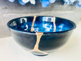 Kintsugi Blue Glaze Stoneware Bowl
