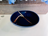 Kintsugi Bowl, Hue Navy Blue Bowl, Kintsugi Art, Fall Minimalist, Handmade Home Decor, Personalized Gifts, Navy Blue Bowl Gold Inlaid