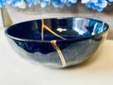 Kintsugi Repaired Blue Celestial Bowl