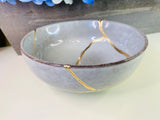 Kintsugi Bowl, Grey Stoneware Bowl, Home Gifts, Home Decor, Kintsugi Repaired Gifts, Anniversary Gifts, Kintsugi Repaired Grey Patterned Bowl