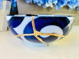 Kintsugi White Blue Nami Bowl