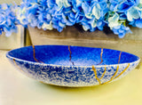 Kintsugi Pottery Blue Frosted Bowl