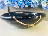 Kintsugi Black Irregular Stoneware Bowl