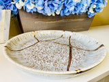Kintsugi Bowl, Home Decor, Personalized Gifts, Gifts for Her, Wedding Gifts, Anniversary Gifts, Kintsugi Repaired Grey Patterned Bowl