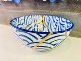 Kintsugi Gifts, White Scale Bowl, Kintsugi Pottery, Japanese Decor, Minimalist, Kintsugi Bowls, Home Decor, Kintsugi White Wave Bowl