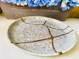 Kintsugi Bowl, Home Decor, Personalized Gifts, Gifts for Her, Wedding Gifts, Anniversary Gifts, Kintsugi Repaired Grey Patterned Bowl