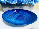 Kintsugi Gold Repair Ocean Deep Blue Bowl Large