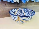 Kintsugi Gifts, White Scale Bowl, Kintsugi Pottery, Japanese Decor, Minimalist, Kintsugi Bowls, Home Decor, Kintsugi White Wave Bowl