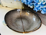 Kintsugi Bowl, Earth Stoneware Bowl, Minimalist, Handmade Home Decor, Kintsugi Gold Repair Art, Personalized Gifts, Mid Century Modern