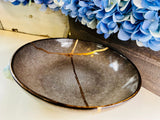 Kintsugi Bowl, Earth Stoneware Bowl, Minimalist, Handmade Home Decor, Kintsugi Gold Repair Art, Personalized Gifts, Mid Century Modern