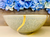 Kintsugi Bowl, Concrete Grey Bowl, Kintsugi Gifts, Minimalist Gift, Kintsugi Pottery, Rustic, Summer Gifts, Kintsugi Stoneware Concrete Bowl