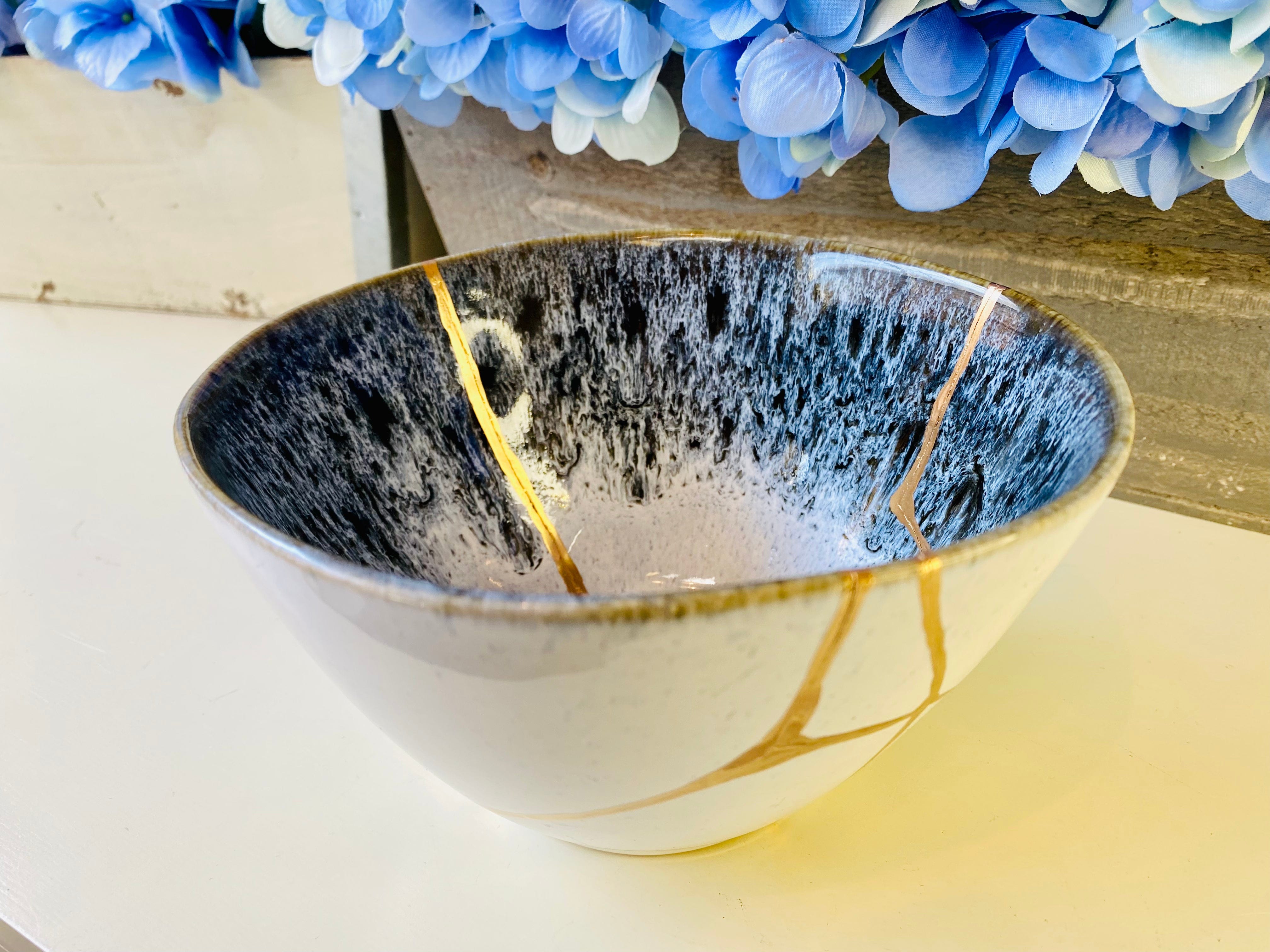 Kintsugi Reactive Swirl Bowl