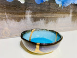 Kintsugi Repaired Sky Blue Sauce Dish