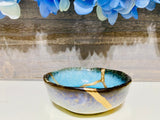 Kintsugi Repaired Sky Blue Sauce Dish